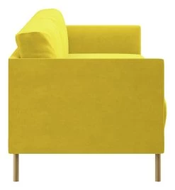Habitat Hyde Velvet 3 Seater Sofa - Yellow 14 Habitat Hyde Velvet 3 Seater Sofa - Yellow -Sofa Discount Store 9266292 R Z004A