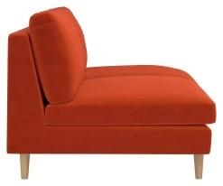 Habitat Teo Velvet 2 Seater Sofa - Orange -Sofa Discount Store 9303382 R Z004A