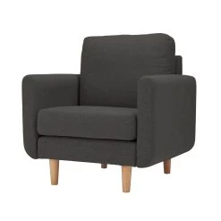 Habitat Remi Fabric Armchair In A Box - Charcoal -Sofa Discount Store 9308222 R Z004A