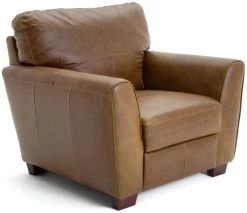 Habitat Milford Leather Armchair - Tan -Sofa Discount Store 9308370 R Z004A