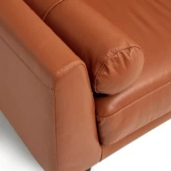 Habitat Jackson Leather Cuddle Chair - Tan -Sofa Discount Store 9309939 R Z006A