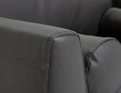 Habitat Jackson Leather Cuddle Chair - Grey -Sofa Discount Store 9338113 R Z005A