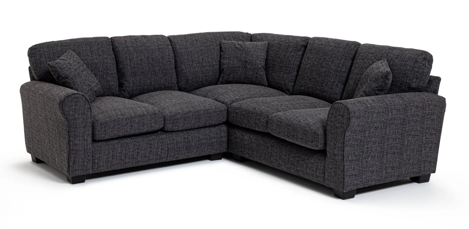 Habitat Lisbon Fabric Corner Sofa - Charcoal 3 Habitat Lisbon Fabric Corner Sofa - Charcoal