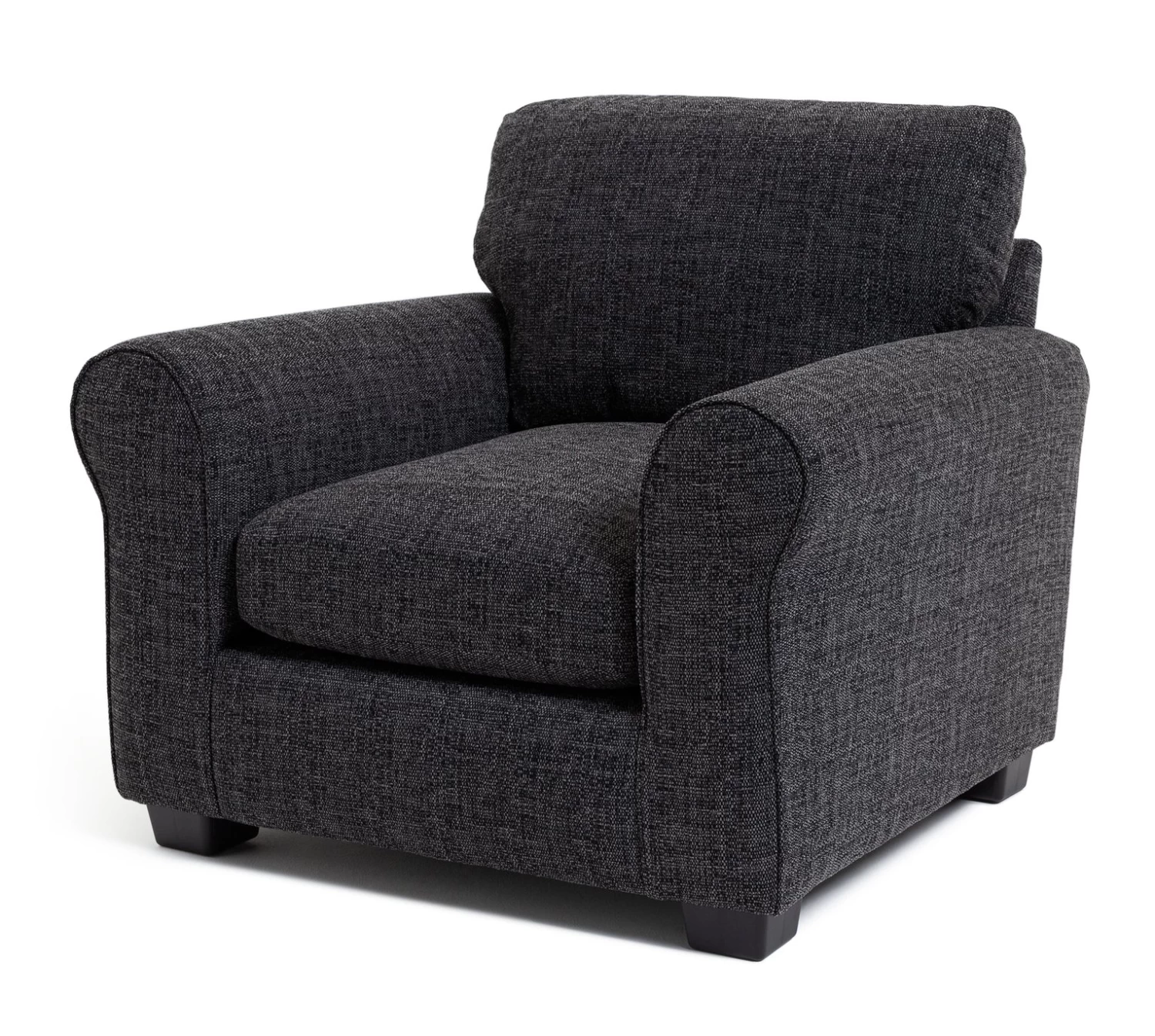 Habitat Lisbon Fabric Armchair - Charcoal 8 Habitat Lisbon Fabric Armchair - Charcoal - Image 6