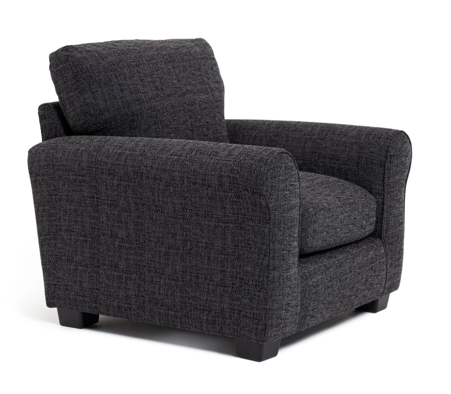 Habitat Lisbon Fabric Armchair - Charcoal 10 Habitat Lisbon Fabric Armchair - Charcoal - Image 8