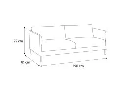 Habitat Hyde Leather 3 Seater Sofa - Tan -Sofa Discount Store 9372502 R E001