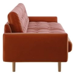 Habitat Fenner Velvet 3 Seater Sofa - Orange -Sofa Discount Store 9374232 R Z004A
