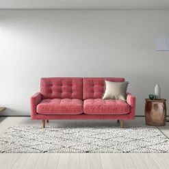 Habitat Fenner Velvet 2 Seater Sofa - Moss Green 11 Habitat Fenner Velvet 2 Seater Sofa - Moss Green -Sofa Discount Store 9381847 R Z002C