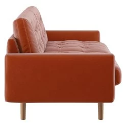 Habitat Fenner Velvet 2 Seater Sofa - Orange -Sofa Discount Store 9387119 R Z004A