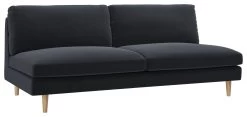 Habitat Teo Velvet 3 Seater Sofa - Charcoal -Sofa Discount Store 9395730 R Z002A