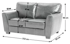 Habitat Milford Leather 2 Seater Sofa - Black 16 Habitat Milford Leather 2 Seater Sofa - Black -Sofa Discount Store 9398335 R E001