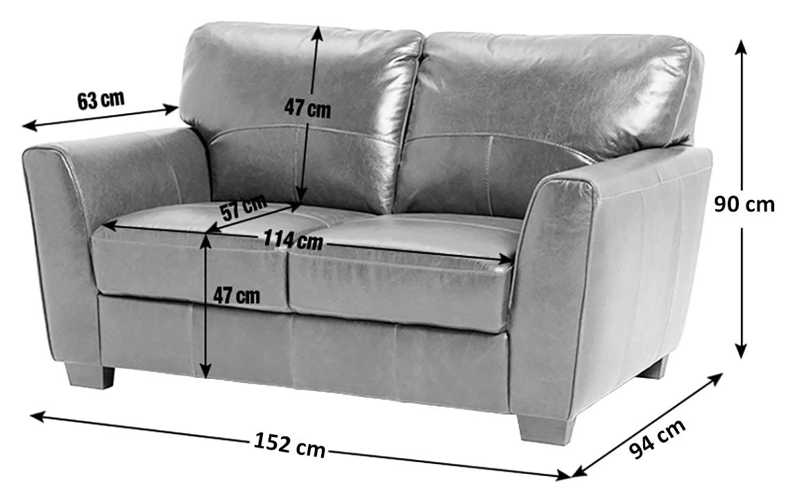 Habitat Milford Leather 2 Seater Sofa - Black 7 Habitat Milford Leather 2 Seater Sofa - Black - Image 5