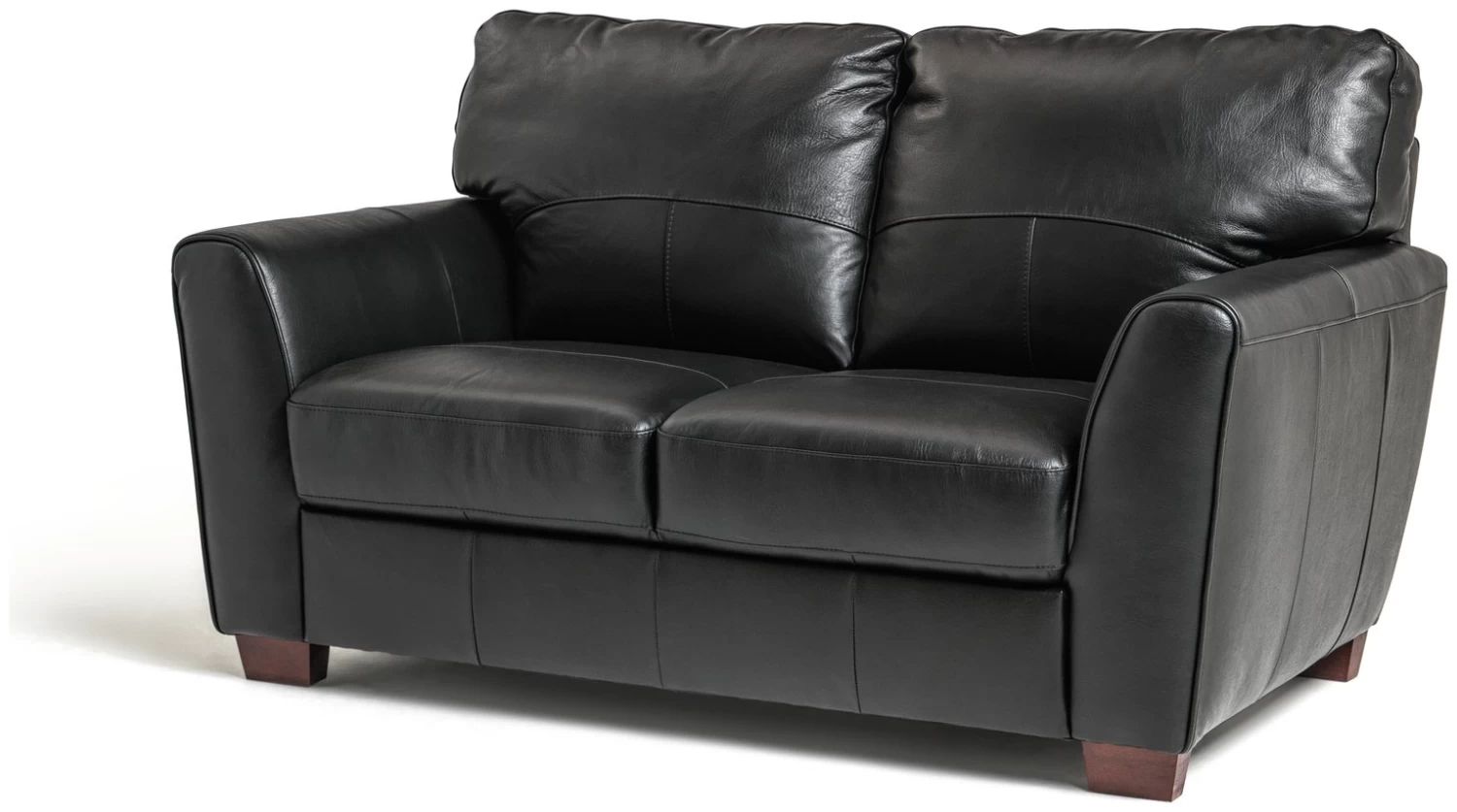 Habitat Milford Leather 2 Seater Sofa - Black 8 Habitat Milford Leather 2 Seater Sofa - Black - Image 6