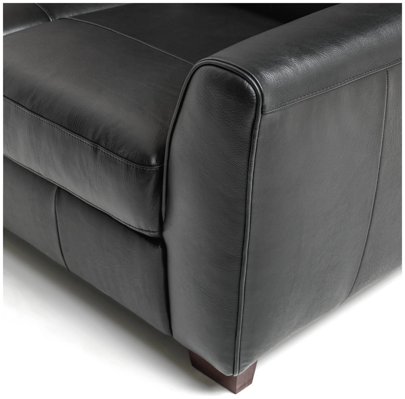 Habitat Milford Leather 2 Seater Sofa - Black 12 Habitat Milford Leather 2 Seater Sofa - Black - Image 10