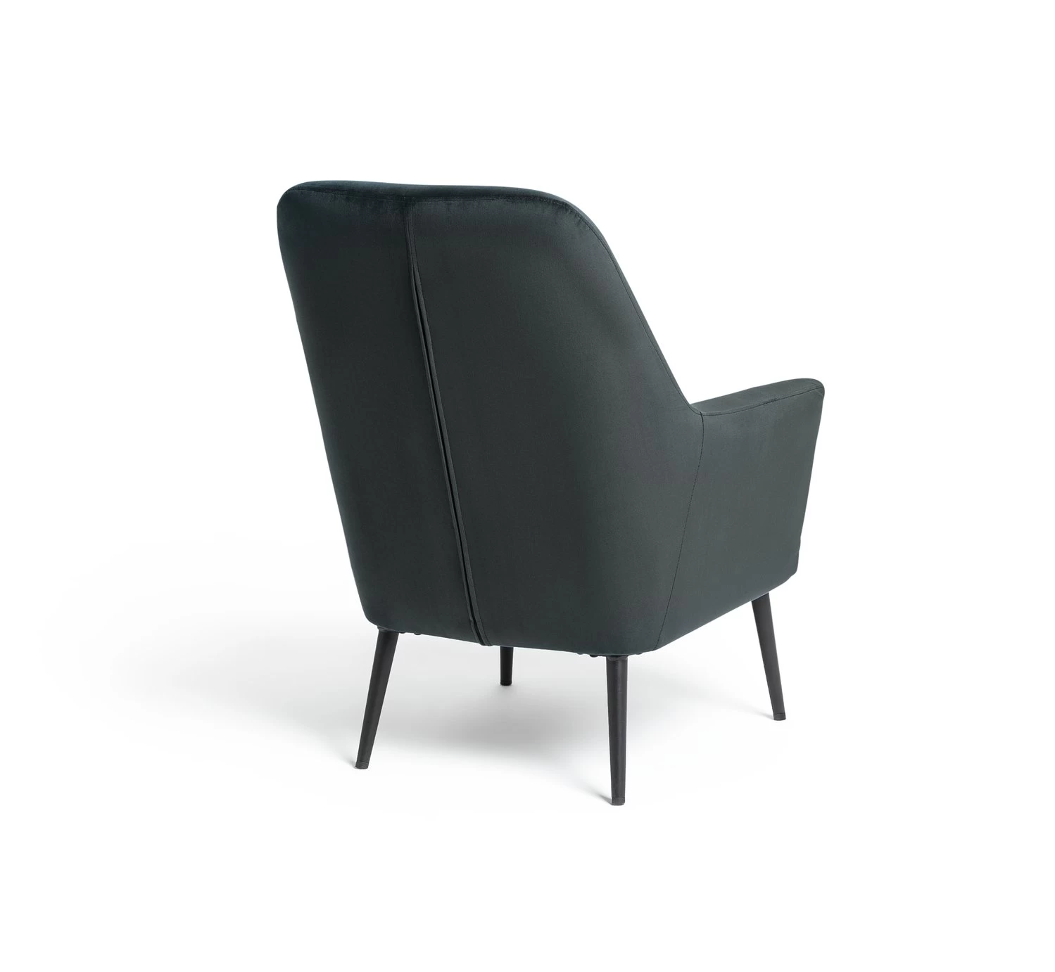 Habitat Celine Velvet Wingback Chair With Footstool-Charcoal 8 Habitat Celine Velvet Wingback Chair With Footstool-Charcoal - Image 6