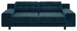Habitat Hendricks Velvet 3 Seater Sofa - Ink Blue