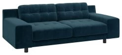Habitat Hendricks Velvet 3 Seater Sofa - Ink Blue -Sofa Discount Store 9401758 R Z008A