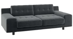 Habitat Hendricks Velvet 3 Seater Sofa - Dark Grey -Sofa Discount Store 9403598 R Z008A