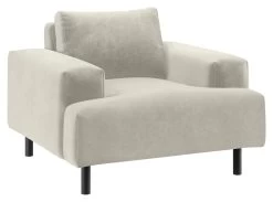 Habitat Julien Velvet Armchair - Natural -Sofa Discount Store 9409640 R Z008A