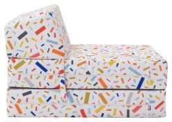 Habitat Kids Zowie Confetti Fabric Chair Bed -Sofa Discount Store 9417395 R Z004A