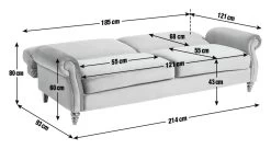 Habitat Joel 3 Seater Fabric Clic Clac Sofa Bed – Navy -Sofa Discount Store 9429479 R Z002A