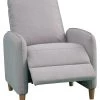 Habitat Tate Manual Pushback Recliner Chair - Grey -Sofa Discount Store 9444083 R Z001A