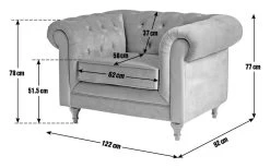 Habitat Chesterfield Velvet Armchair - Green 19 Habitat Chesterfield Velvet Armchair - Green -Sofa Discount Store 9449325 20