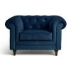 Habitat Chesterfield Velvet Armchair - Blue -Sofa Discount Store 9449325 R Z001A