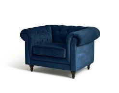 Habitat Chesterfield Velvet Armchair - Blue 16 Habitat Chesterfield Velvet Armchair - Blue -Sofa Discount Store 9449325 R Z002A