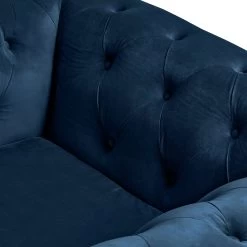 Habitat Chesterfield Velvet Armchair - Blue 19 Habitat Chesterfield Velvet Armchair - Blue -Sofa Discount Store 9449325 R Z005A