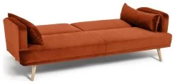 Habitat Andy Clic Clac Velvet Sofa Bed - Orange -Sofa Discount Store 9451344 R Z003A