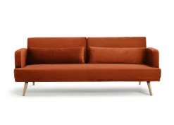 Habitat Andy Clic Clac Velvet Sofa Bed - Orange -Sofa Discount Store 9451344 R Z004A