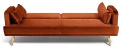 Habitat Andy Clic Clac Velvet Sofa Bed - Orange -Sofa Discount Store 9451344 R Z006A