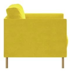 Habitat Hyde Velvet Armchair - Yellow -Sofa Discount Store 9452013 R Z004A