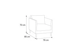 Habitat Hyde Velvet Armchair - Yellow -Sofa Discount Store 9452013 R Z020A