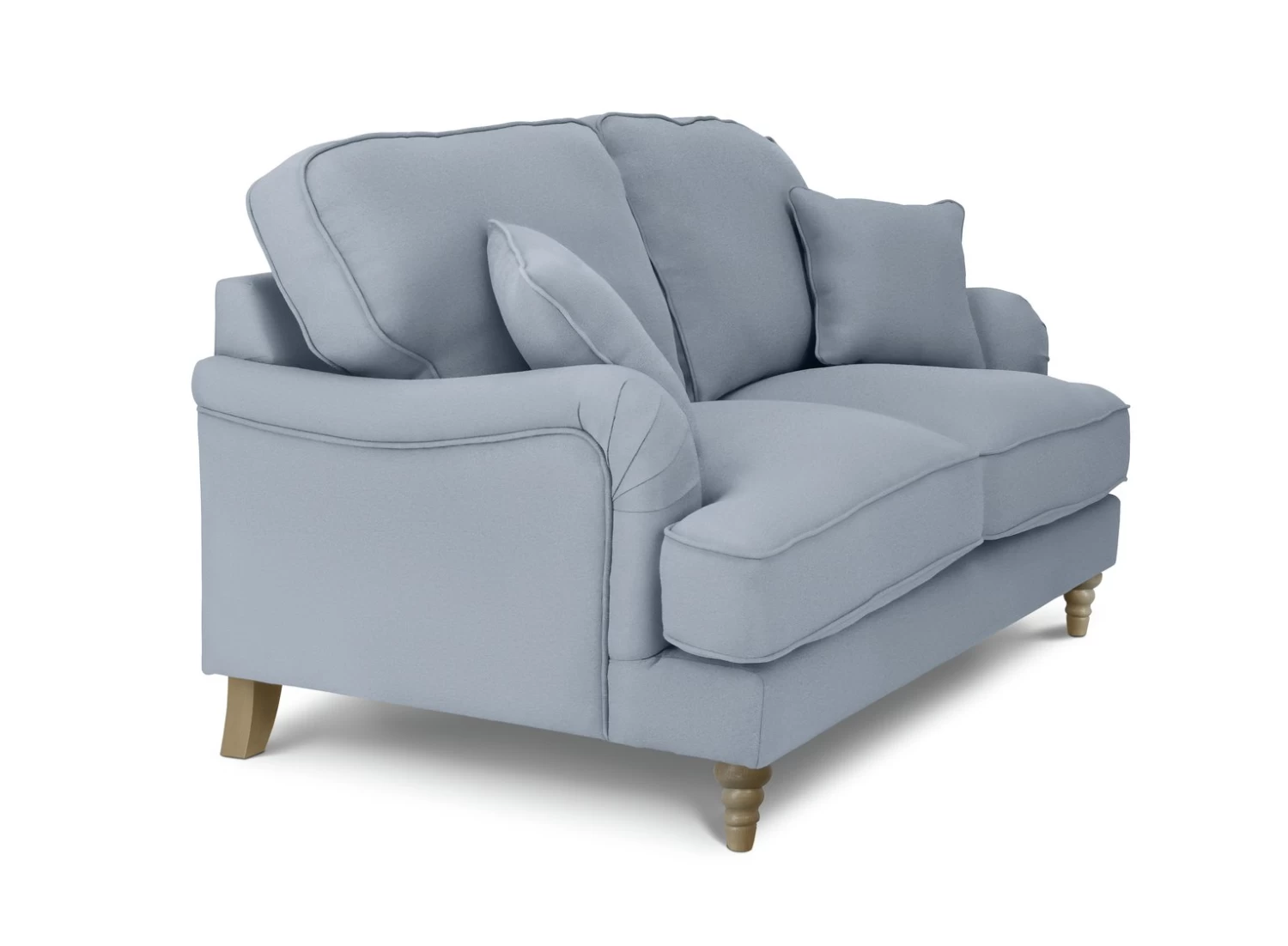 Habitat Matilda Velvet 2 Seater Sofa - Light Blue 6 Habitat Matilda Velvet 2 Seater Sofa - Light Blue - Image 4