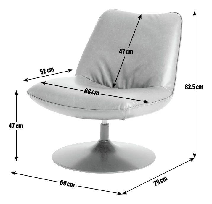 Habitat Nanna Faux Leather Swivel Chair - Tan 10 Habitat Nanna Faux Leather Swivel Chair - Tan - Image 8