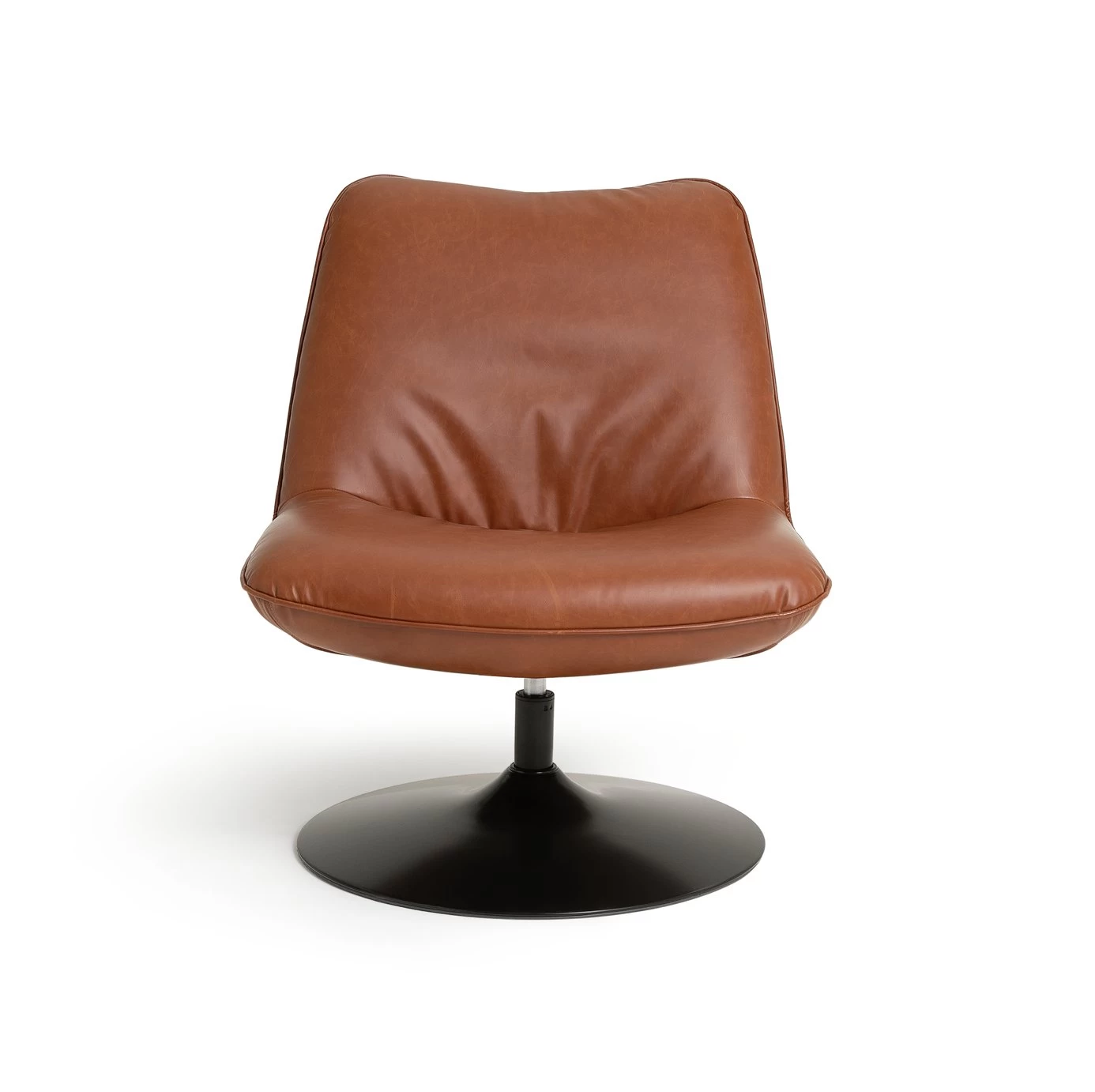 Habitat Nanna Faux Leather Swivel Chair - Tan 3 Habitat Nanna Faux Leather Swivel Chair - Tan