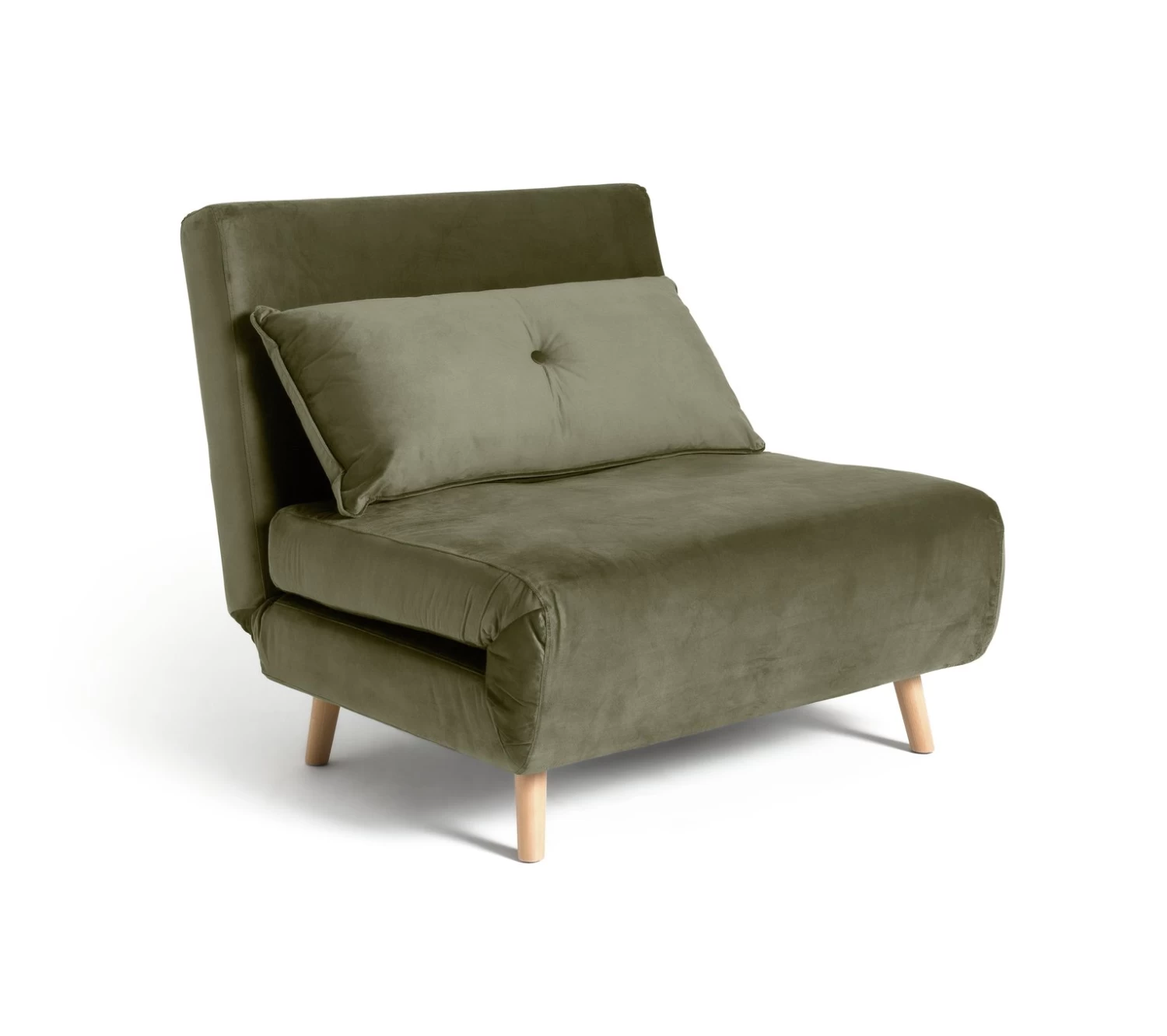 Habitat Roma Single Velvet Chairbed - Sage Green 3 Habitat Roma Single Velvet Chairbed - Sage Green