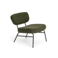 Habitat Cole Boucle Accent Chair - Khaki -Sofa Discount Store 9488135 R Z004A