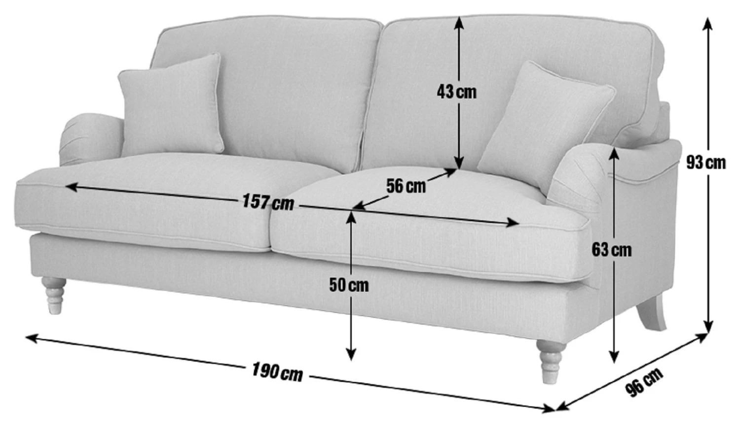 Habitat Matilda Velvet 3 Seater Sofa - Light Blue 6 Habitat Matilda Velvet 3 Seater Sofa - Light Blue - Image 4