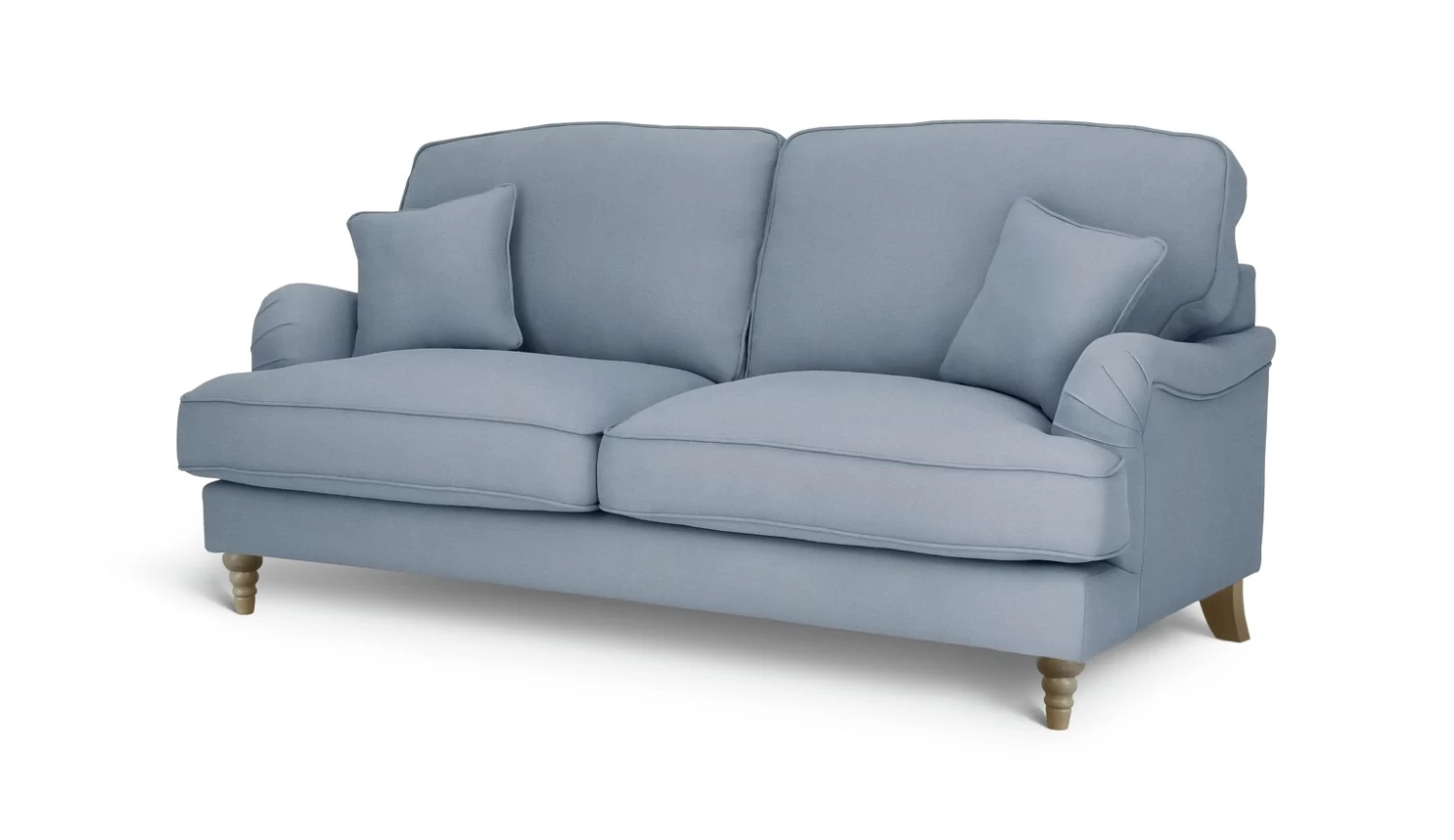 Habitat Matilda Velvet 3 Seater Sofa - Light Blue 7 Habitat Matilda Velvet 3 Seater Sofa - Light Blue - Image 5