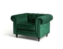 Habitat Chesterfield Velvet Armchair - Green 13 Habitat Chesterfield Velvet Armchair - Green -Sofa Discount Store 9491641 R Z002A