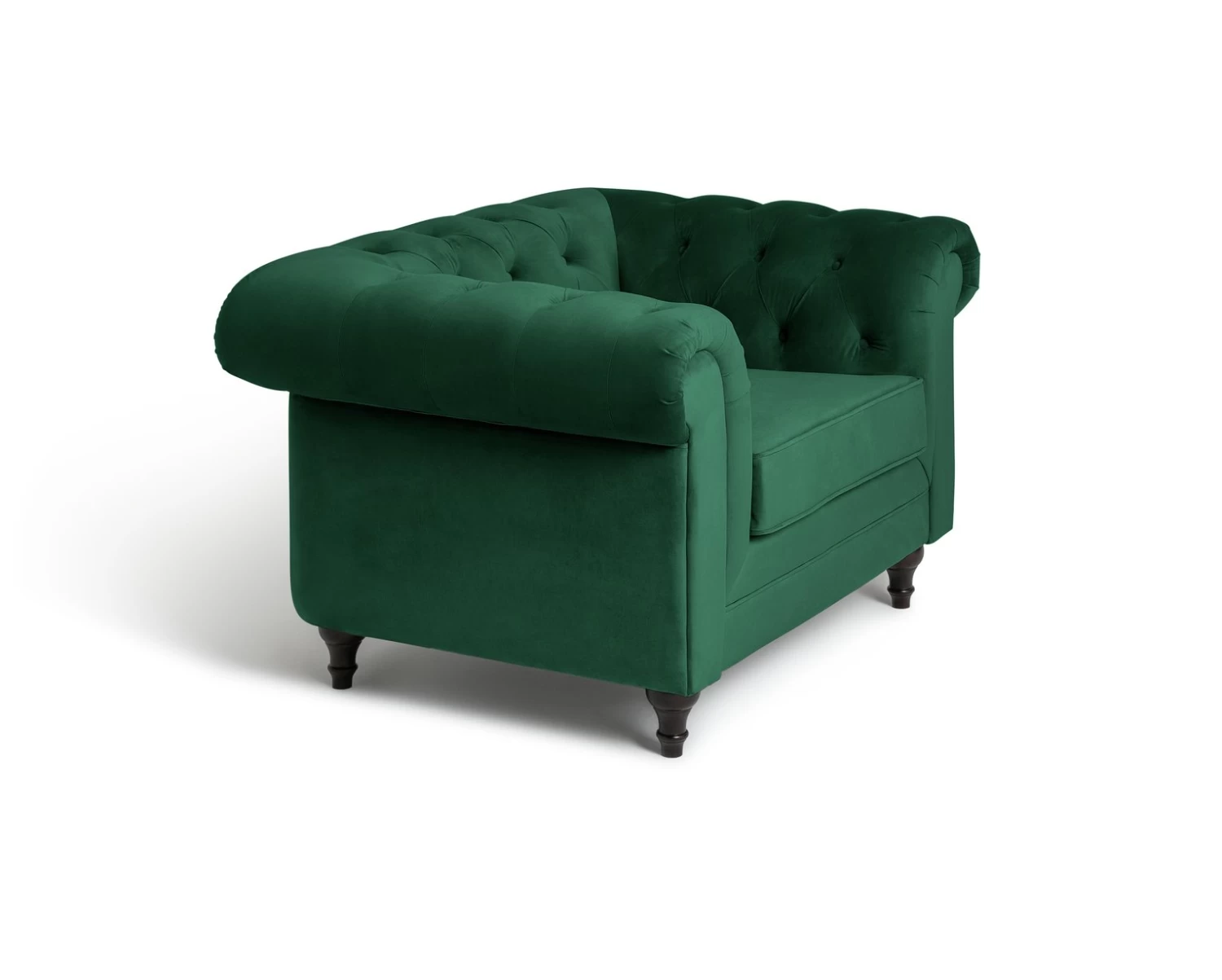 Habitat Chesterfield Velvet Armchair - Green 8 Habitat Chesterfield Velvet Armchair - Green - Image 6
