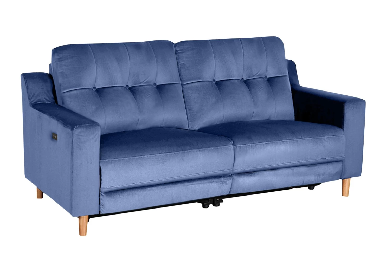 Habitat Emerson Velvet 2 Seater Recliner Sofa - Navy Blue 3 Habitat Emerson Velvet 2 Seater Recliner Sofa - Navy Blue