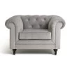 Habitat Chesterfield Velvet Armchair - Light Grey -Sofa Discount Store 9513402 R Z001A