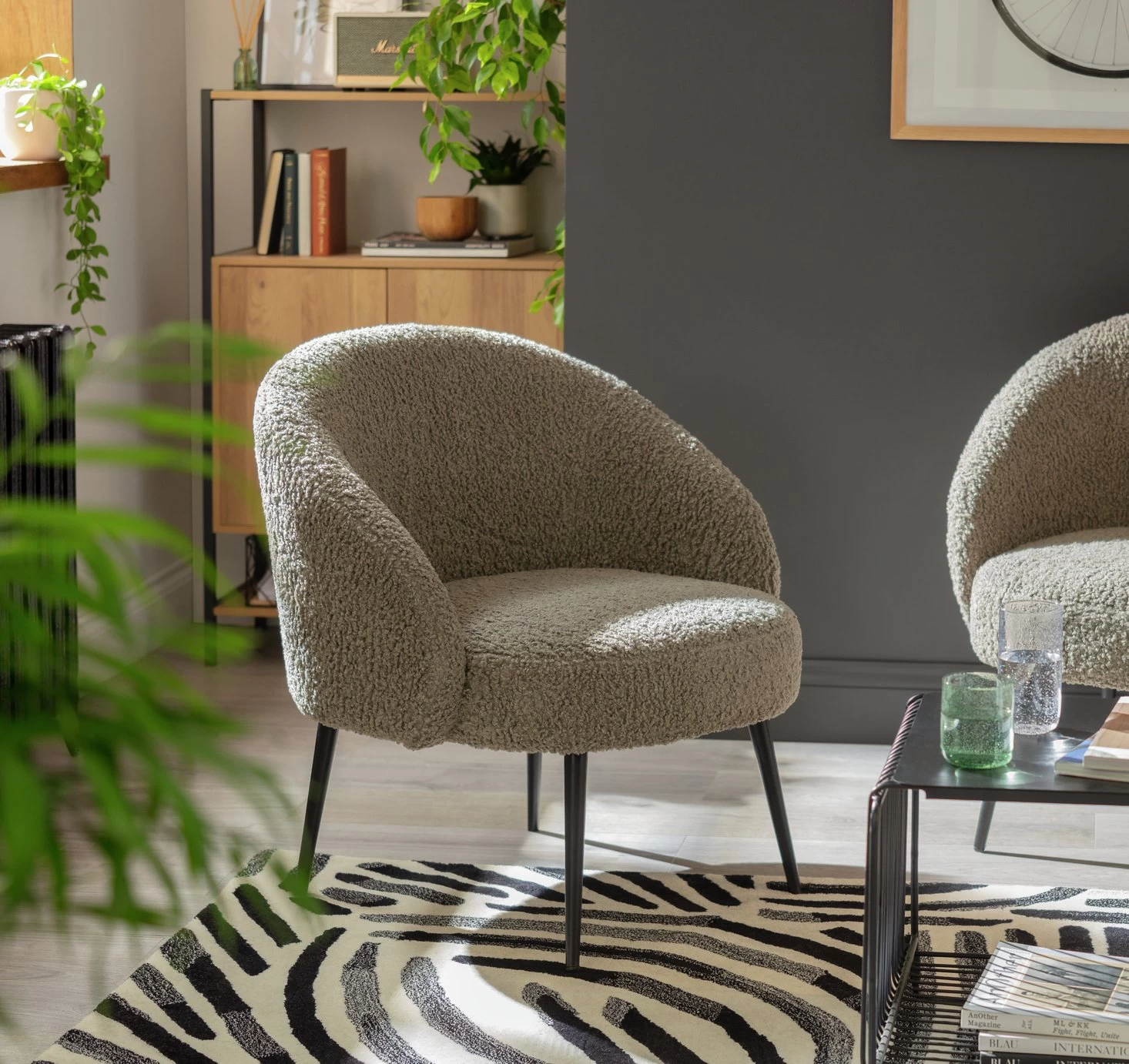 Habitat Ash Boucle Accent Chair - Grey 4 Habitat Ash Boucle Accent Chair - Grey - Image 2
