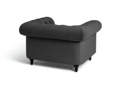Habitat Chesterfield Velvet Armchair - Charcoal -Sofa Discount Store 9522929 R Z003A