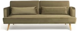 Habitat Andy Clic Clac Velvet Sofa Bed - Sage