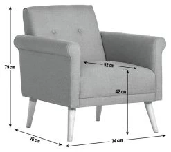 Habitat Evie Fabric Armchair In A Box - Navy -Sofa Discount Store 9551691 R Z020A